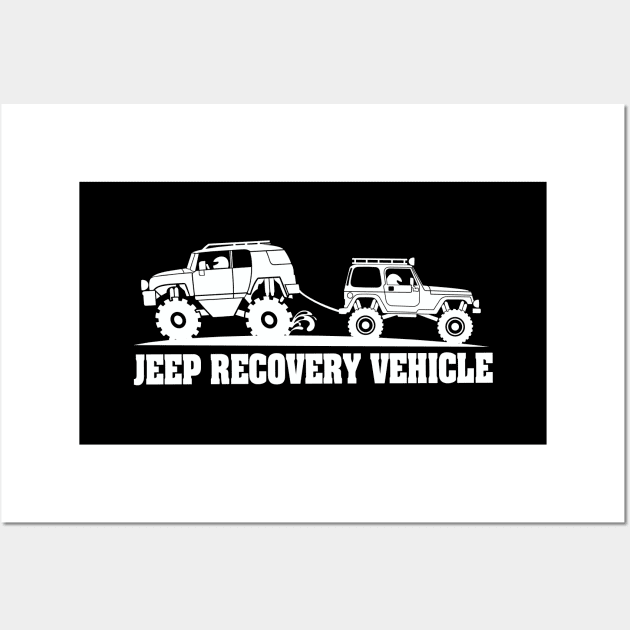 JEEP RECOVERY VEHICLE Wall Art by razrgrfx